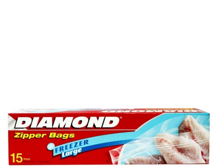 DIAMOND FREEZER BAGS LARGE 15s