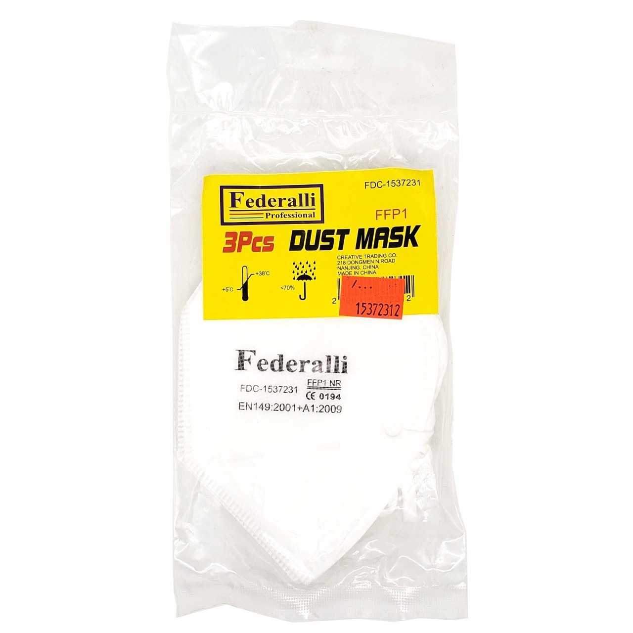 FEDERALLI DUST MASK 3pc