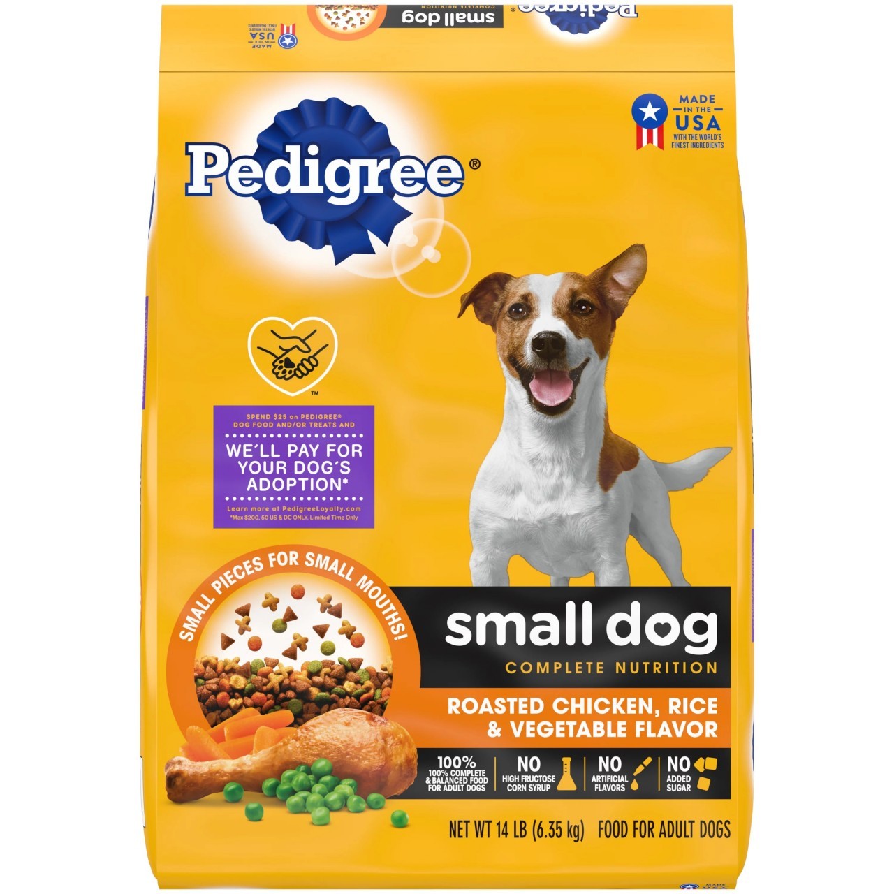 PEDIGREE SMALL DOG CHIC RICE VEG 14lb