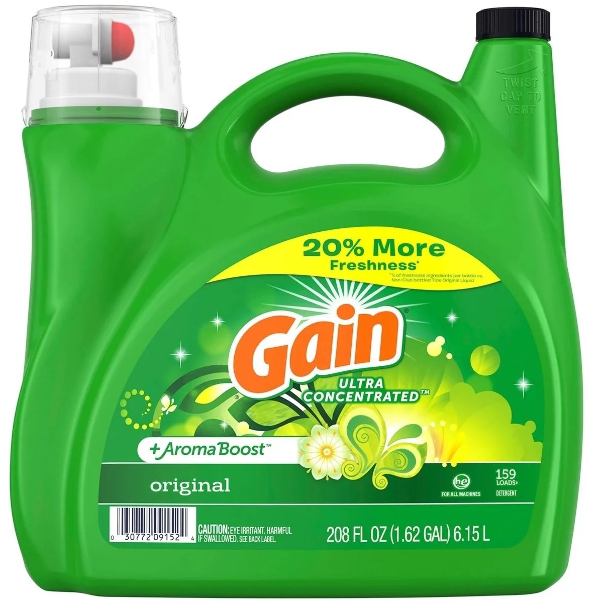 GAIN LIQUID DETERGENT ORIGINAL 208oz