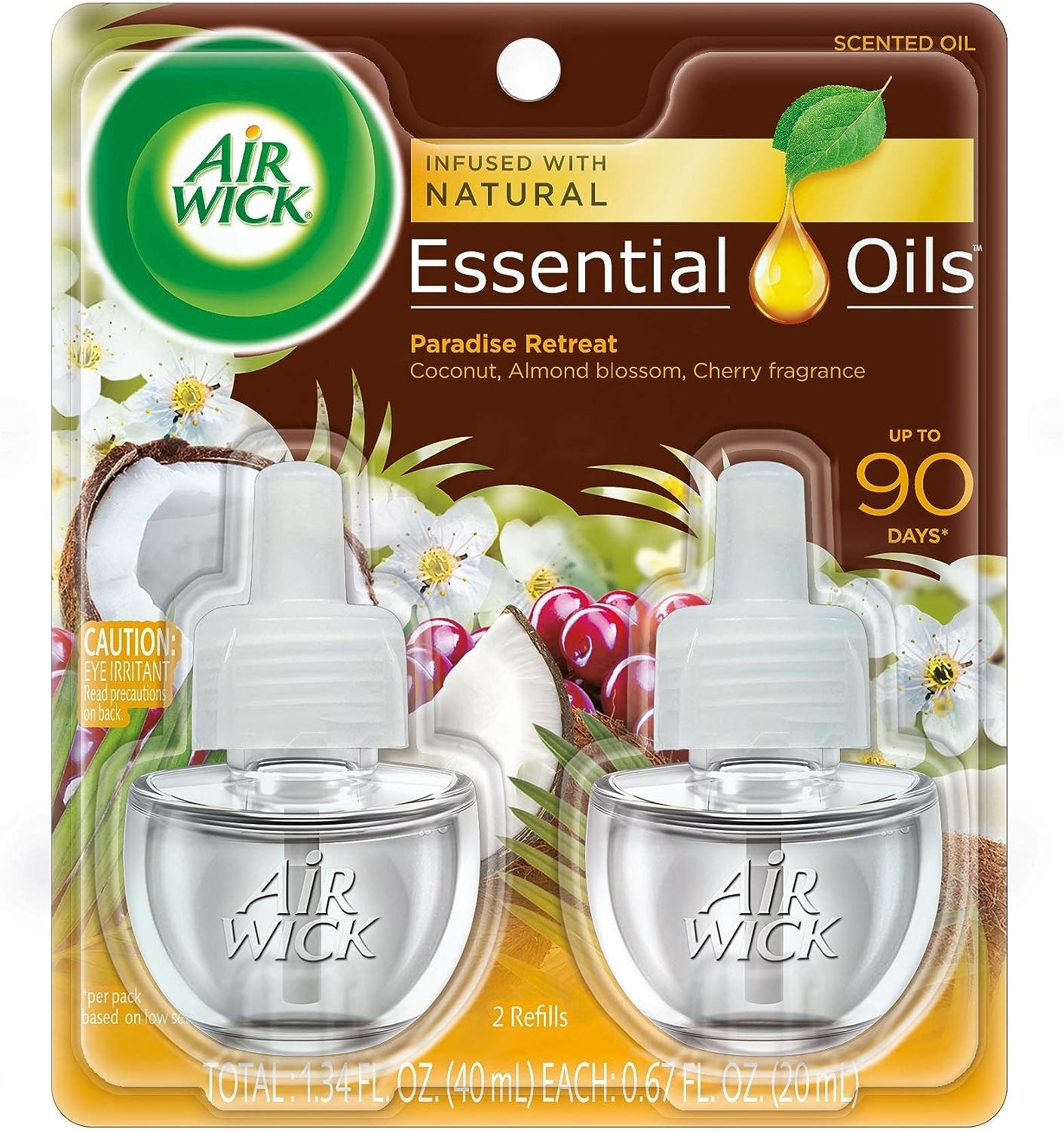 Air Wick Scented Oil Coconut, Almond Blossom, Cherry, 1.3 oz