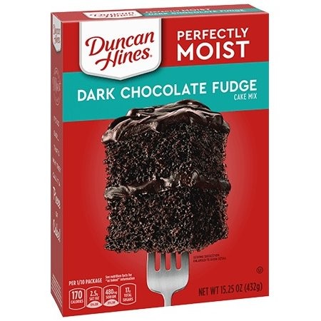 DUNCAN HINES CAKE DRK CHOC FUDGE 15.25oz