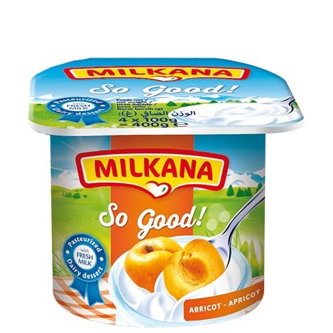 MILKANA YOGURT APRICOT 100g