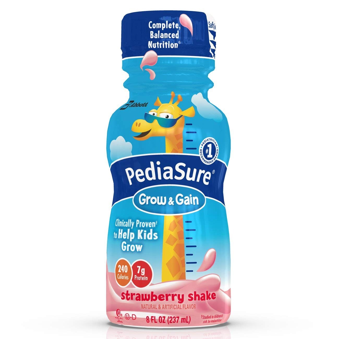 Pediasure Grow & Gain, Strawberry Shake, 8oz