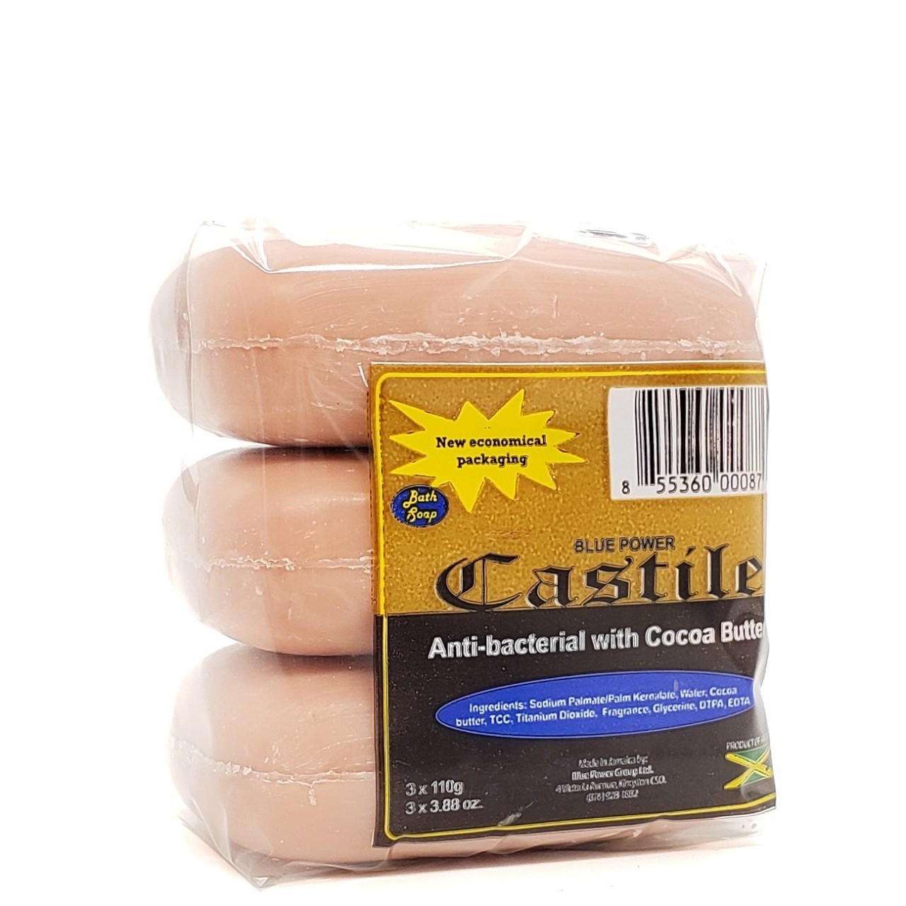 BLUE POWER CASTILE COCOA BUTTER 3pk