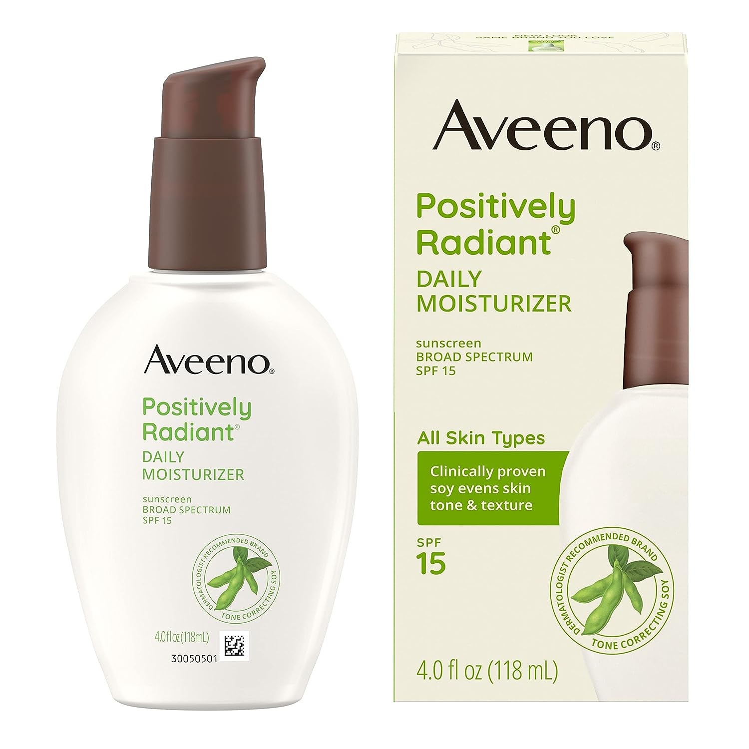 Aveeno Positively Radiant Daily Moisture SPF 15 4 oz