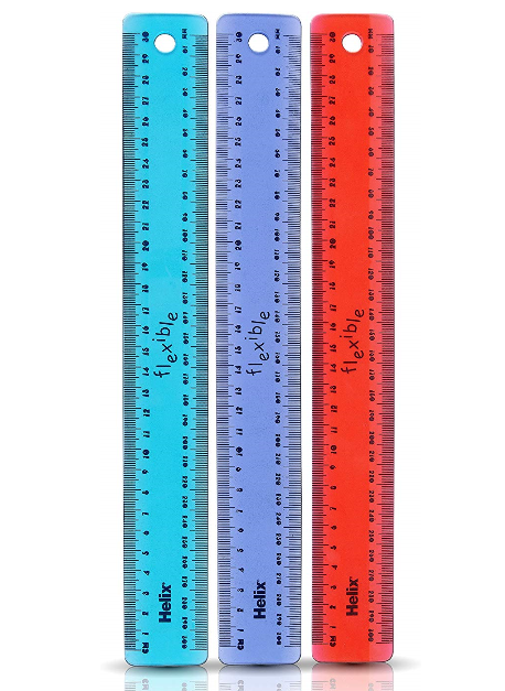Single Helix 30cm Tinted Flexi Ruler