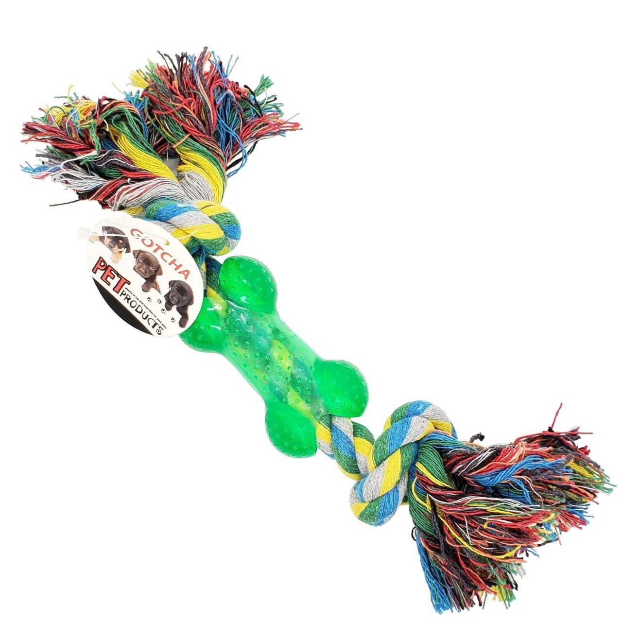 GOTCHA PET ROPE & BONE TOY 1ct