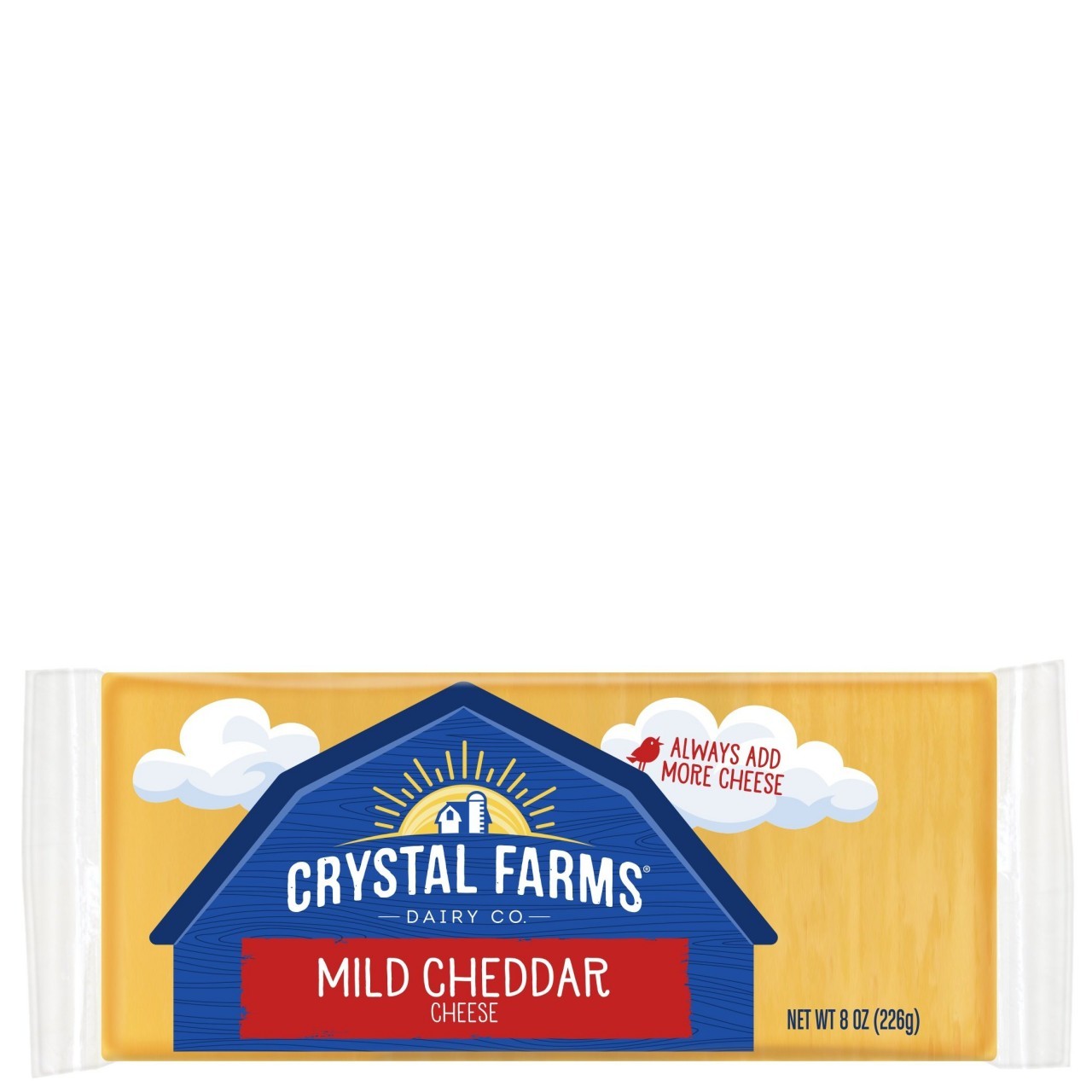 CRYSTAL FARMS CHEDDAR MILD 8oz