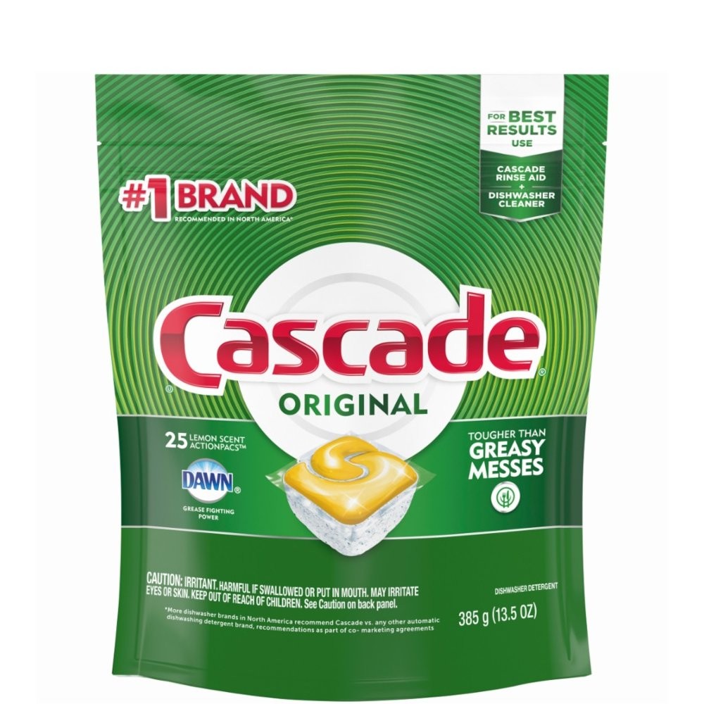 CASCADE ACTIONPACS LEMON SCENT 25s