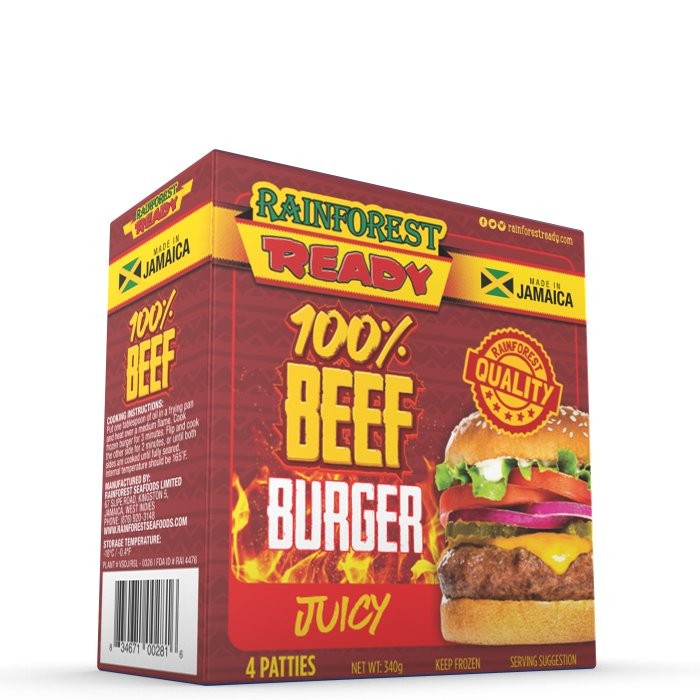 RAINFOREST READY BURGER BEEF 340g