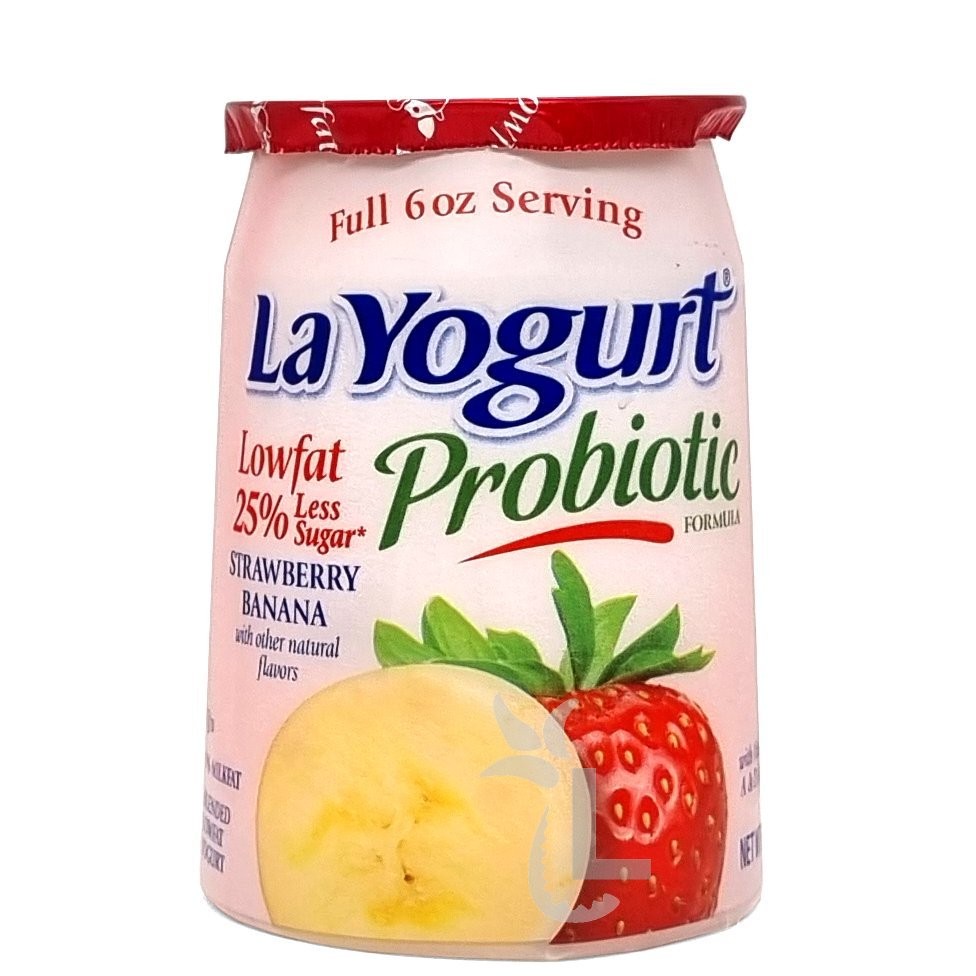 LA YOGURT LOW FAT STRAWBERRY BANANA 6oz