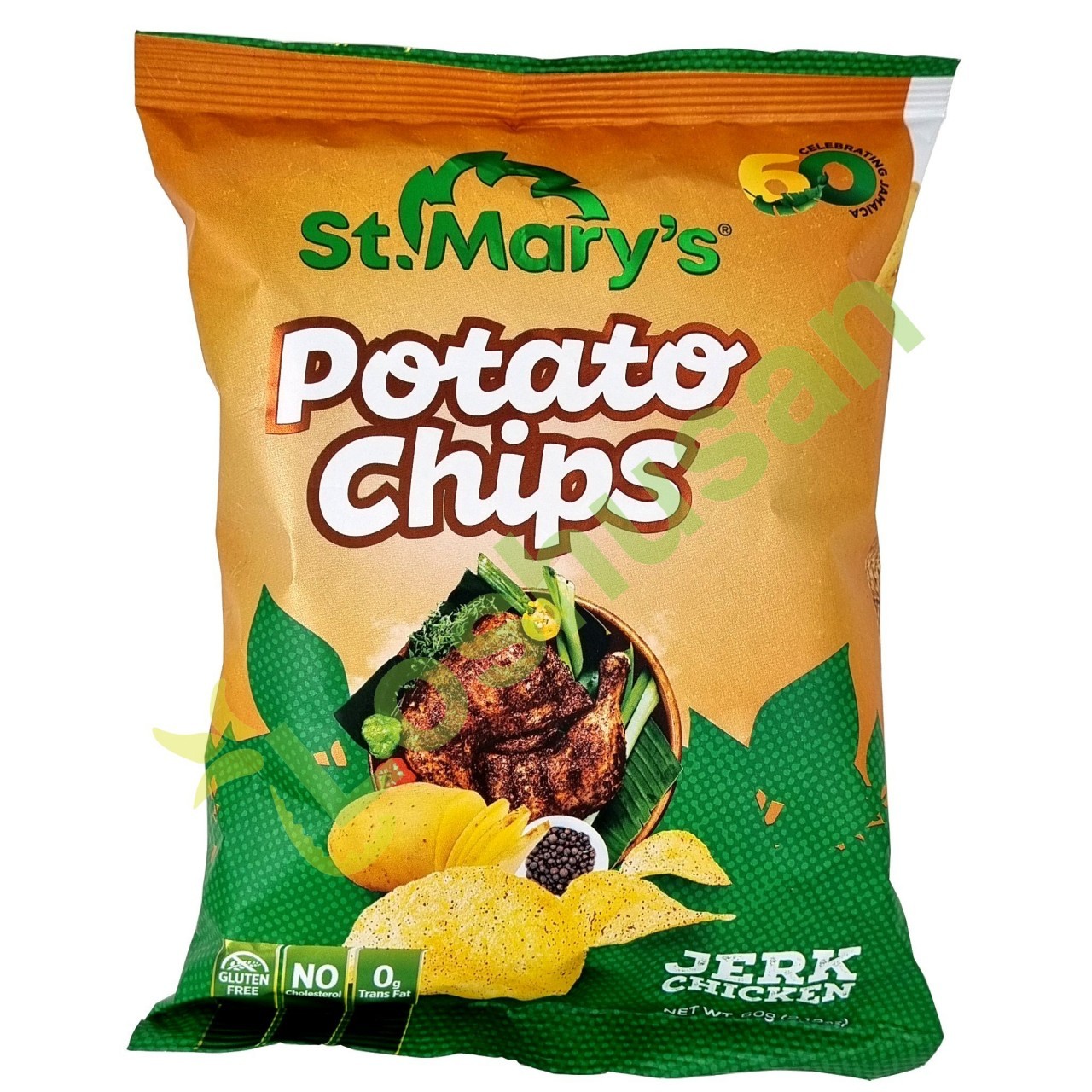 ST MARYS POTATO CHIPS JERK CHICKEN 60g