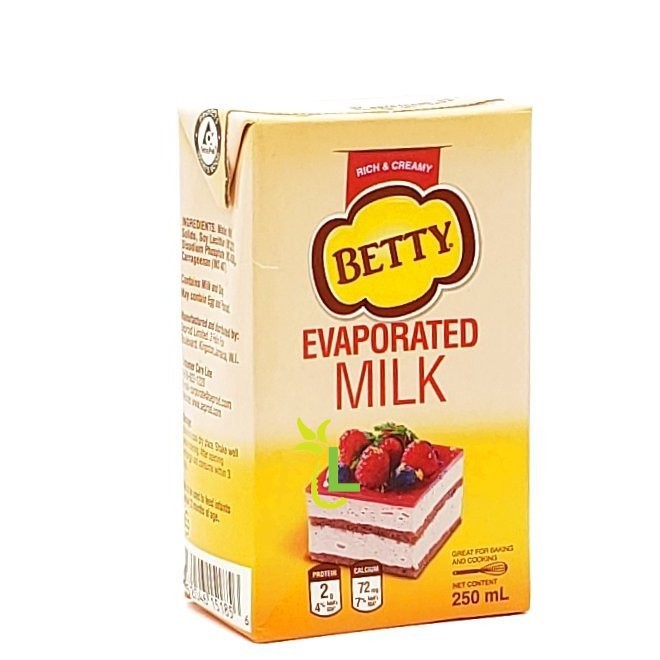 BETTY MILK EVAPORATED 250ml