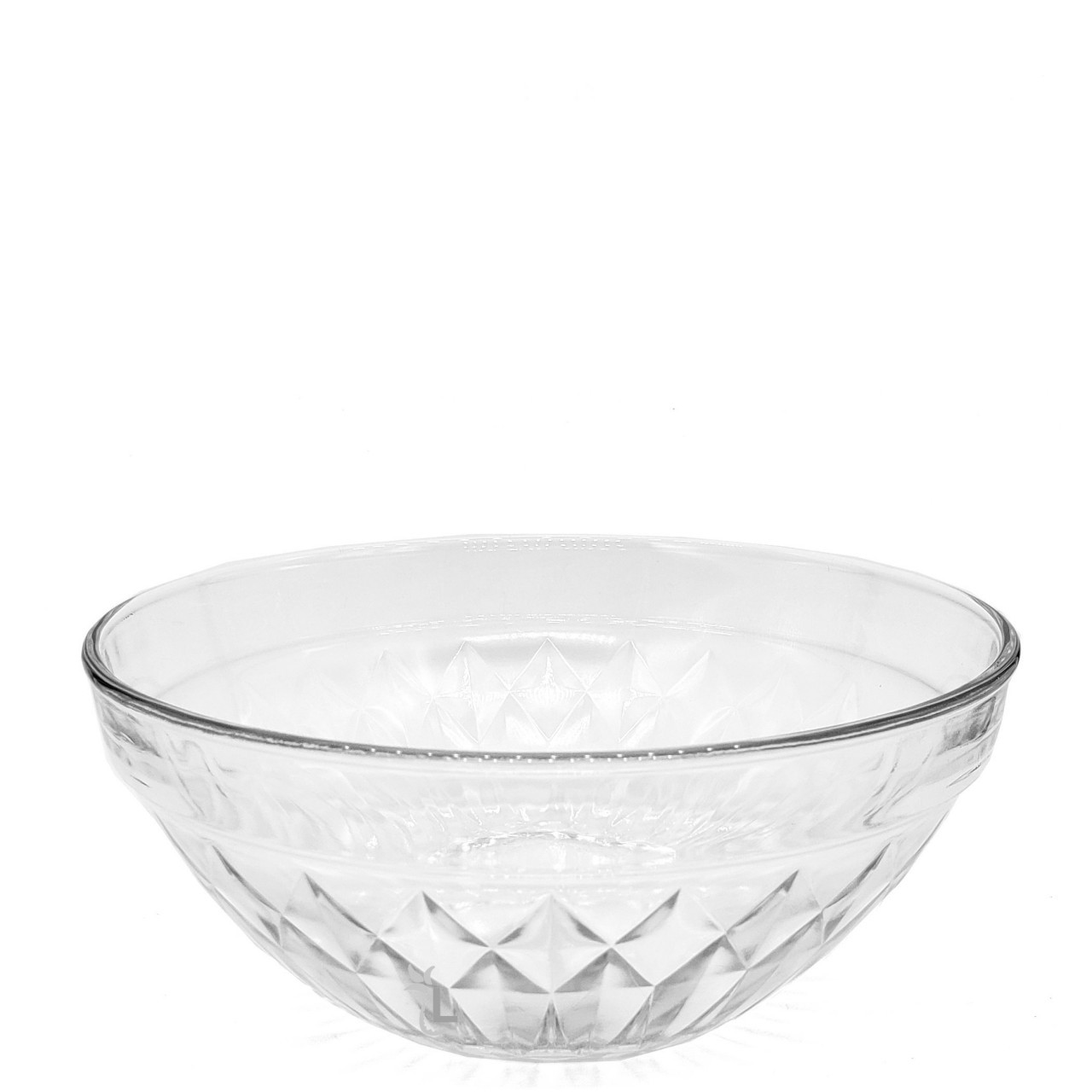 KIM GLASS BOWL DIAMOND W/RIM 7"