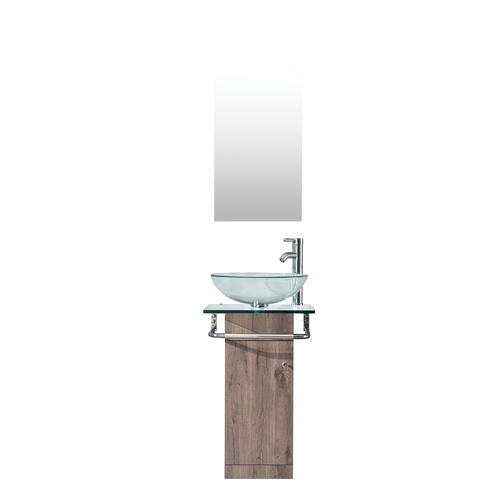 15West Keila Dressing Table Set with Light Oak Wood Finish