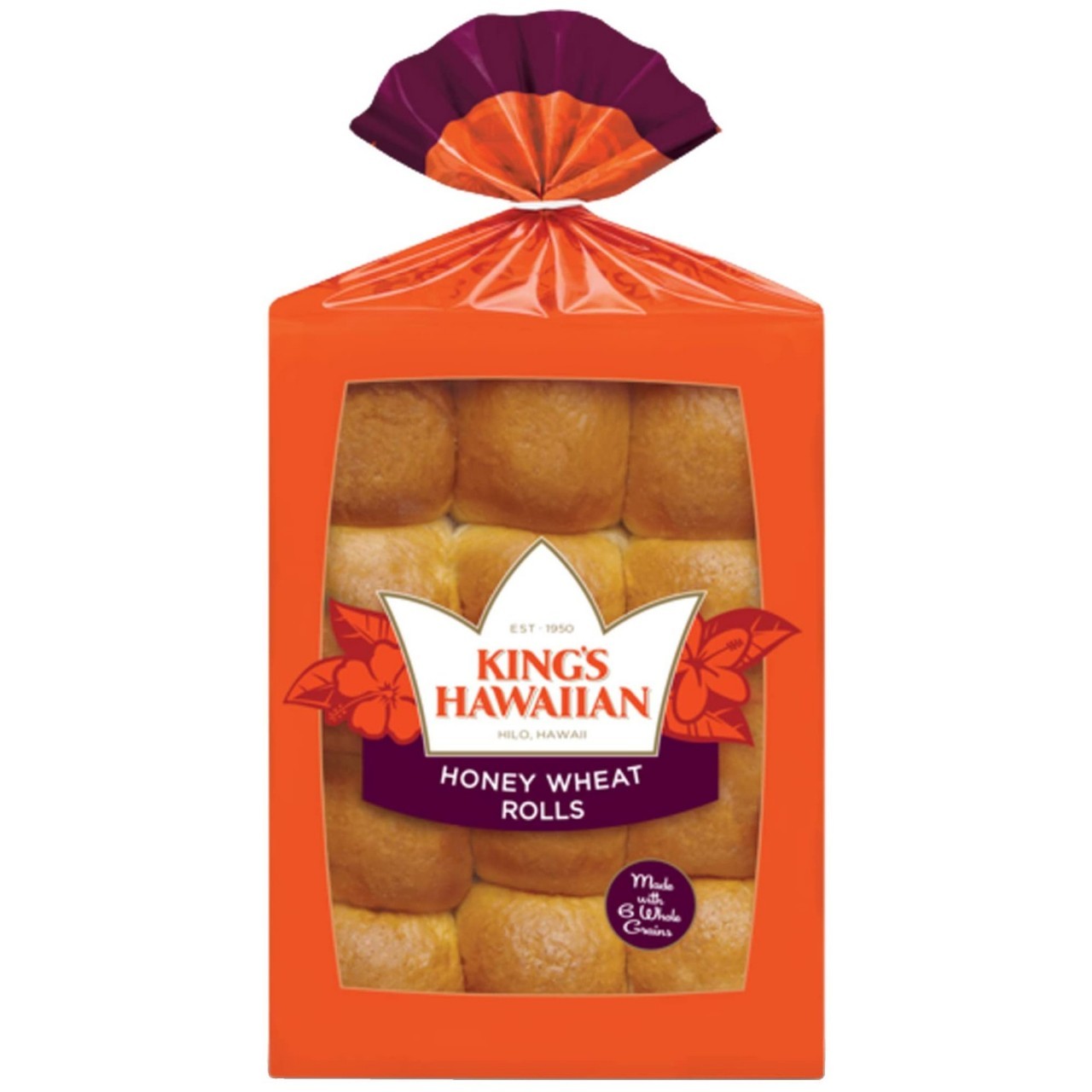 KINGS HAWAIIAN ROLLS HONEY WHEAT 12ct