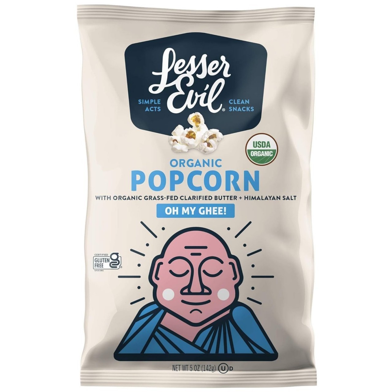 LESSER EVIL POPCORN OHMY GHEE 4.6oz