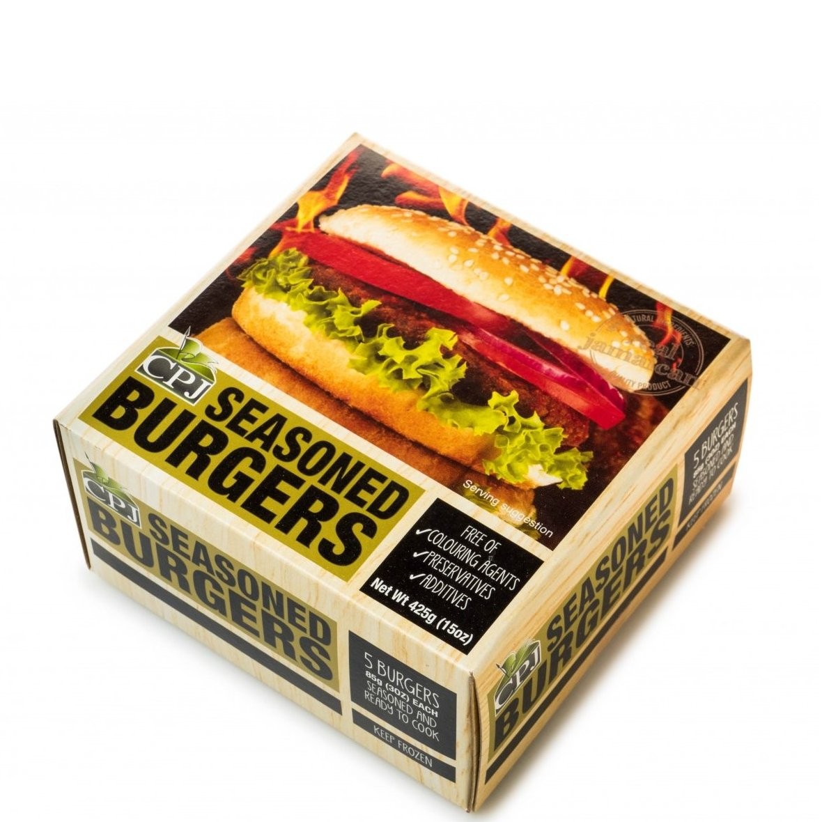 CPJ BURGERS SEASONED 425g