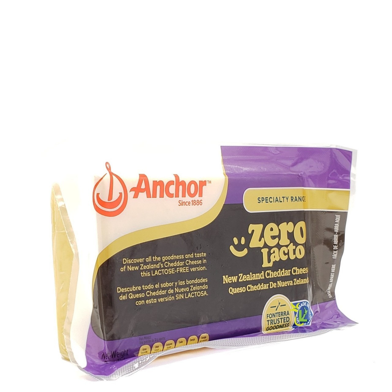 ANCHOR CHEDDAR ZERO LACTO 250g