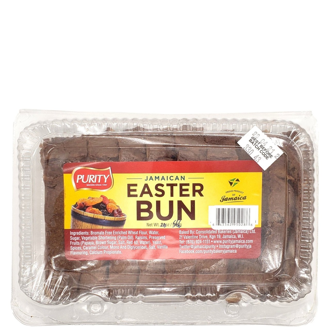 PURITY EASTER BUN SLICED 20oz