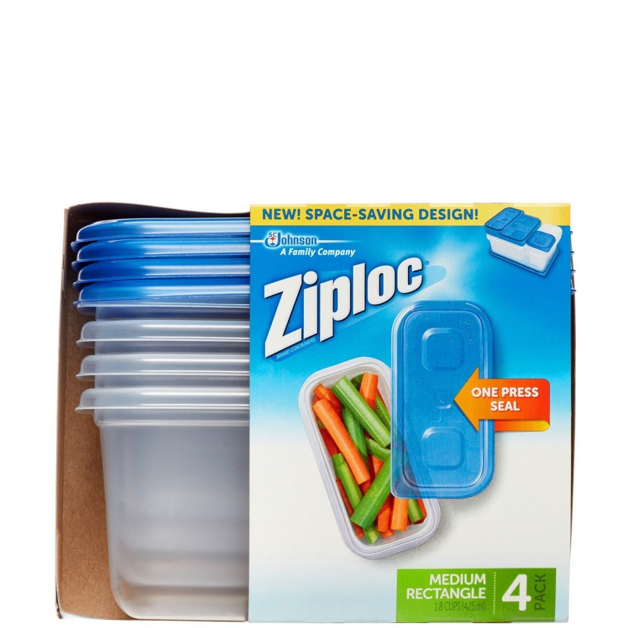 ZIPLOC CONT MED RECT 4s