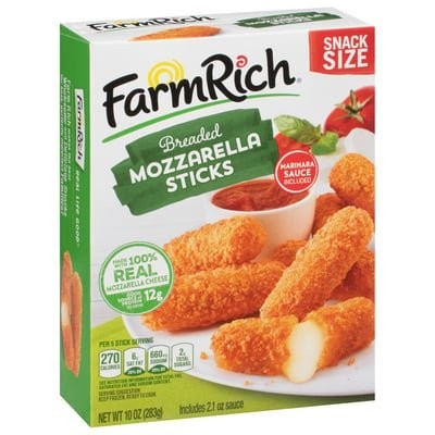 FARM RICH BREADED MOZZARELLA STICK 10oz