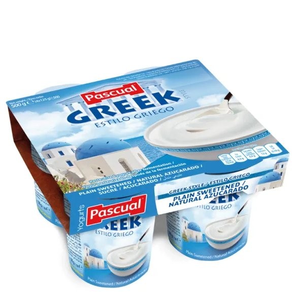 PASCUAL GREEK PLAIN 4x125g