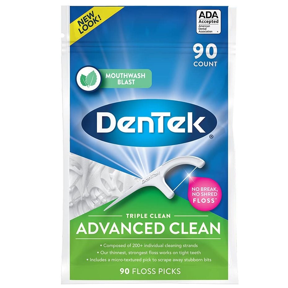 DENTEK FLOSS PICKS MOUTHWASH BLAST 90s