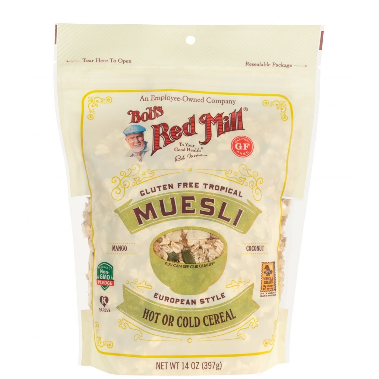BOBS RED MILL CEREAL MUESLI TROP 14oz