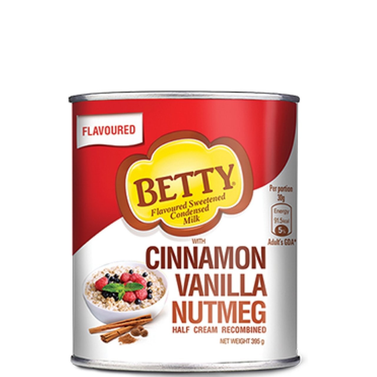 BETTY CONDENSED MILK CINN VAN NUT 395g