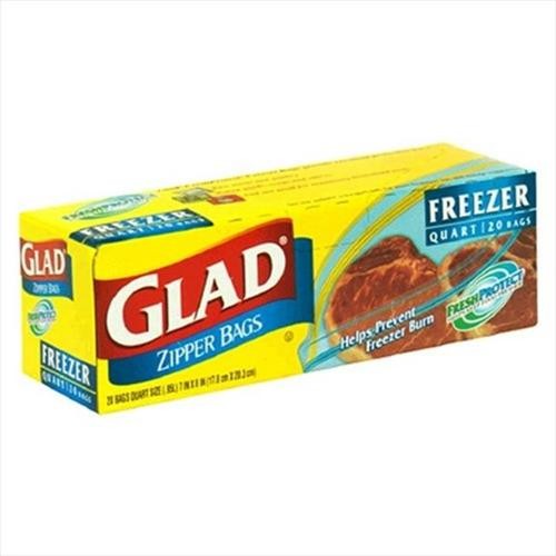 Glad Freezer Zip Qrt 20's