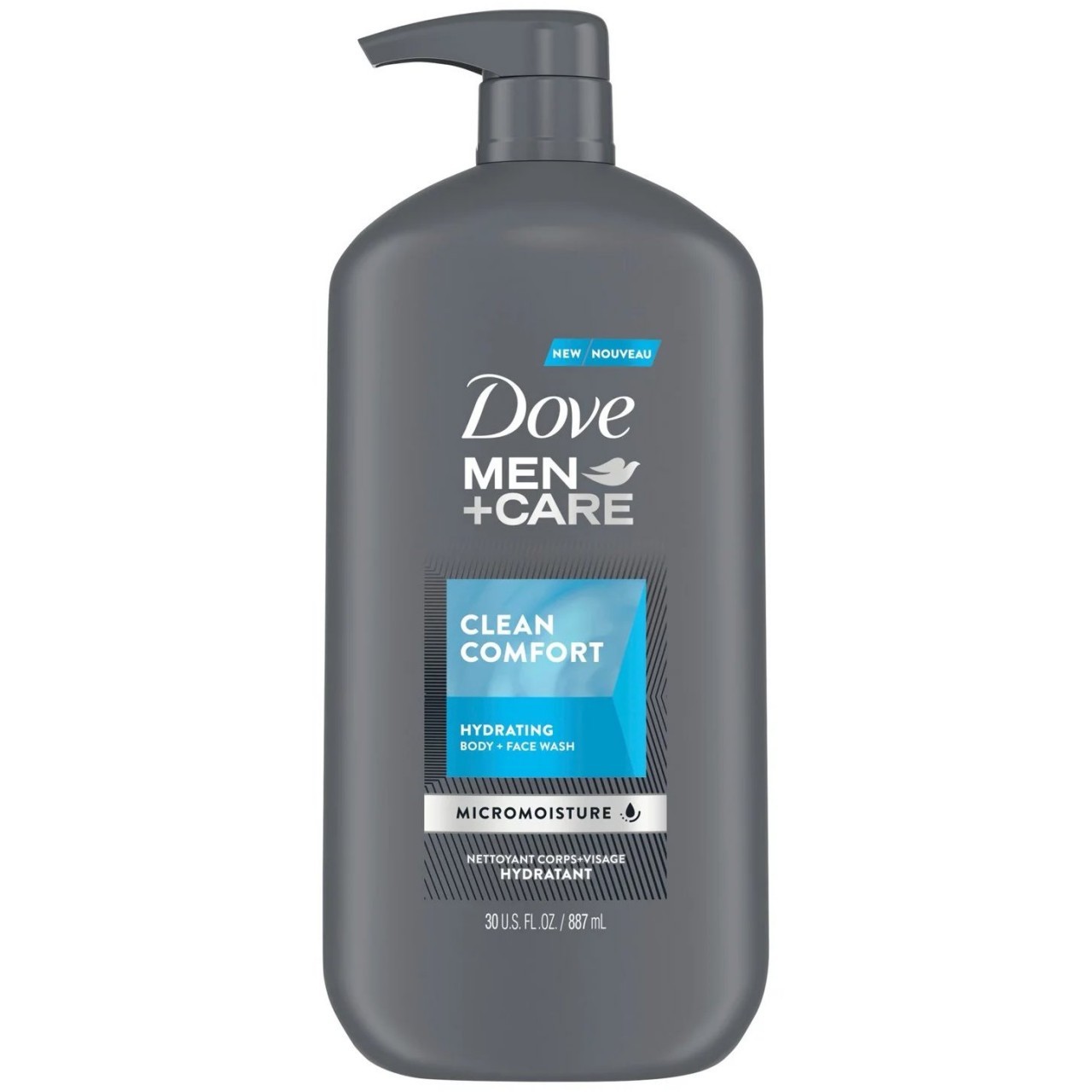 DOVE MEN BODY FACE CLEAN COMFORT 30oz
