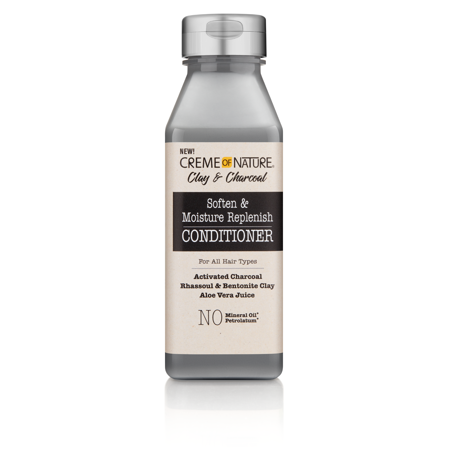 Creme of Nature Clay & Charcoal Soften & Moisture Replenish Conditioner, 12 Ounce