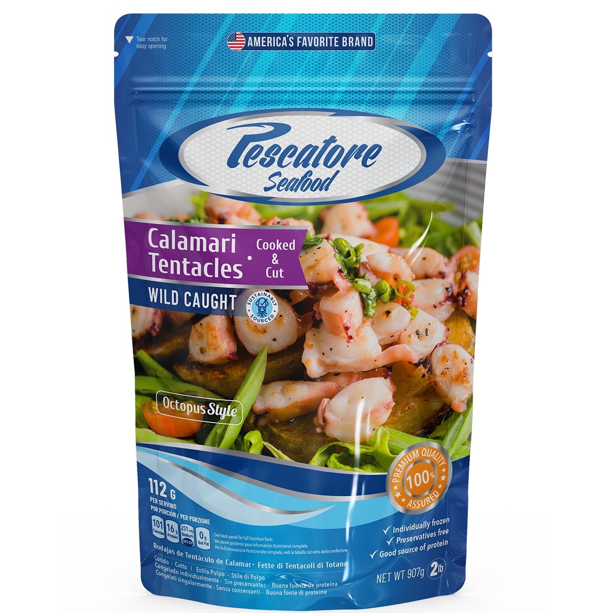 PESCATORE CALAMARI TENTACLES 2lb