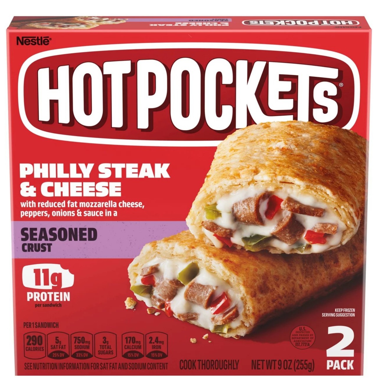 HOT POCKET PHILLY STEAK CHEESE 9oz
