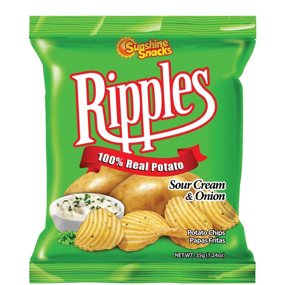 SUNSHINE RIPPLES SOUR CREAM & ONION 35g