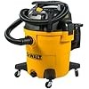 DEWALT 12 Gallon Poly Wet/Dry Vac, 5.5 HP Shop Vacuum Wet Vacuum Cleaner for Workshop, Jobsite, Commericial Area, Large Pick-Up Capacity, Yellow,DXV12P