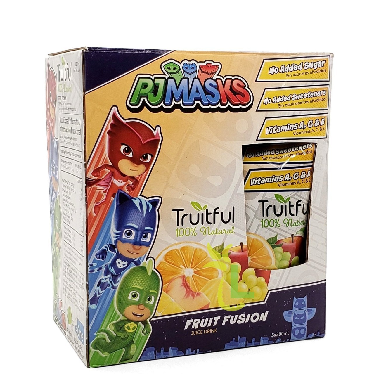 TRUITFUL PJ MASKS FRUIT FUSION 5x200ml