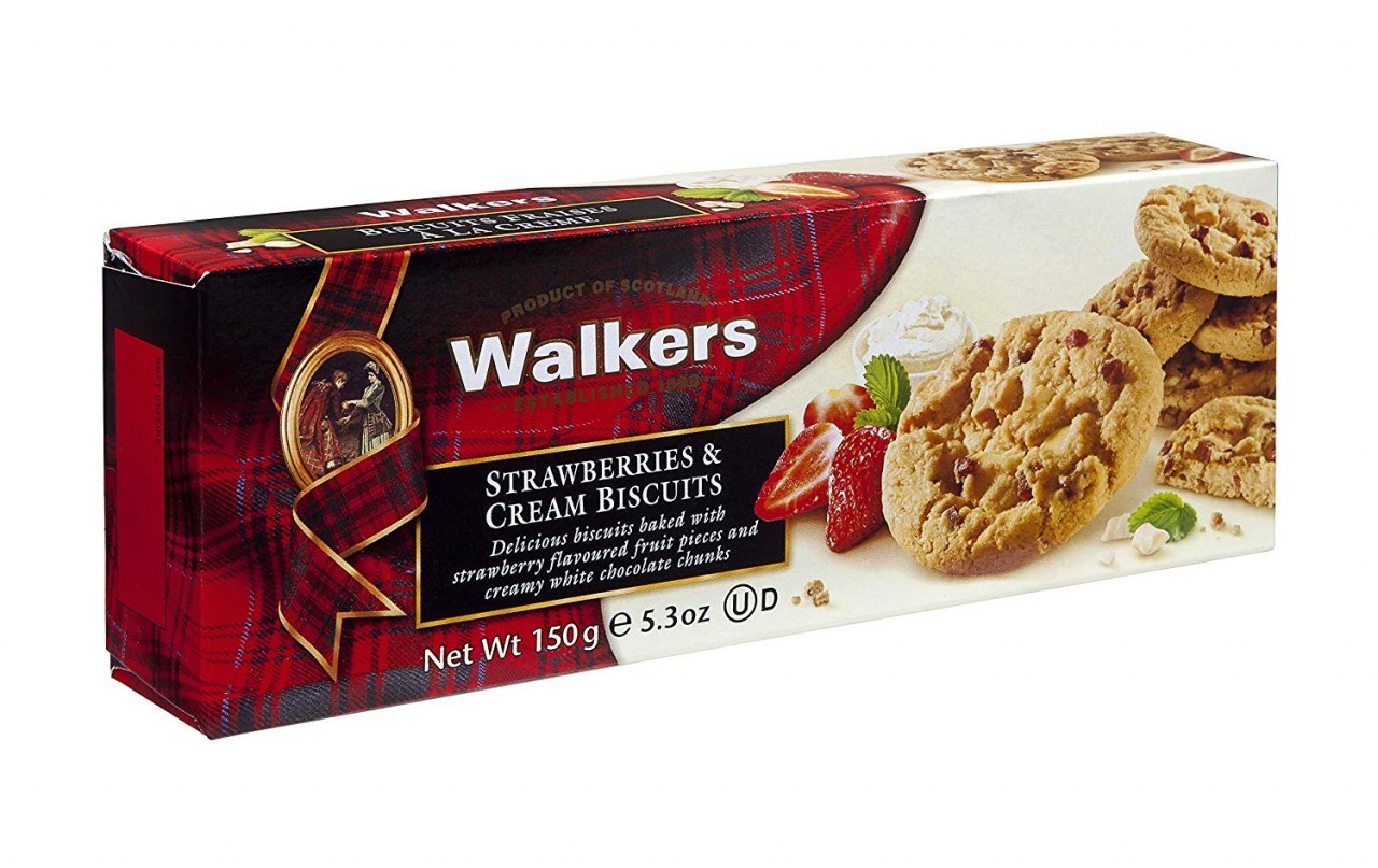 WALKERS SHORTBREAD STRAWBERRY CRM 150g