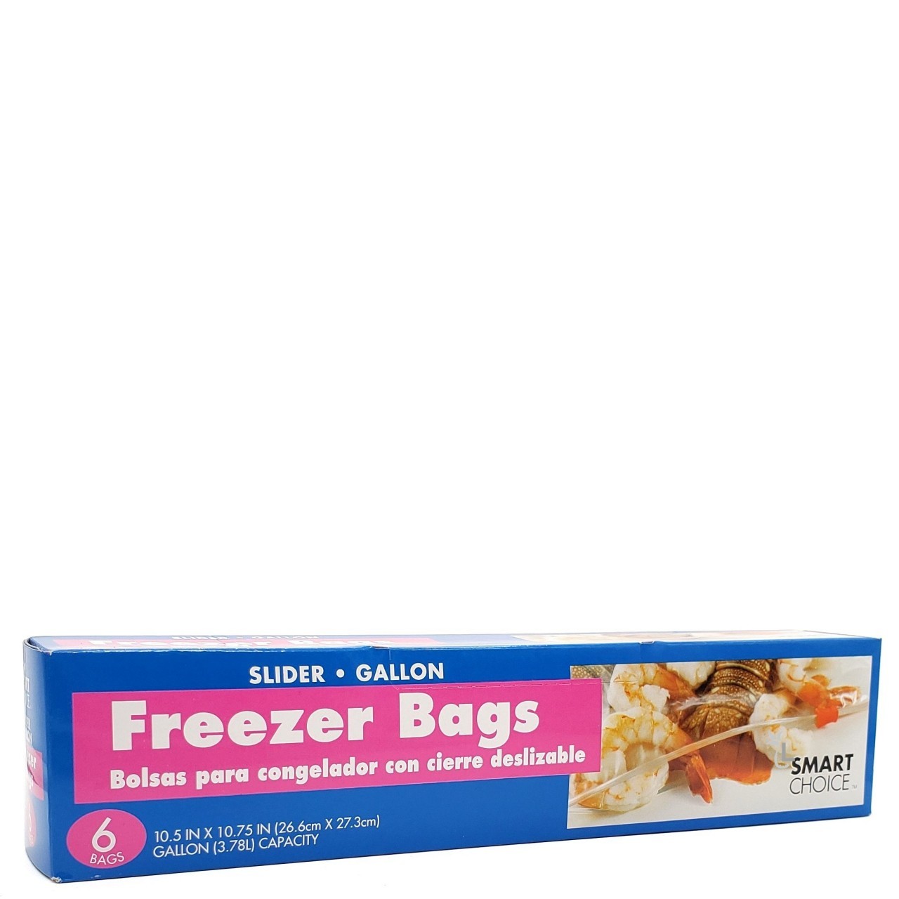 SMART CHOICE FREEZER BAGS GALLON 6s