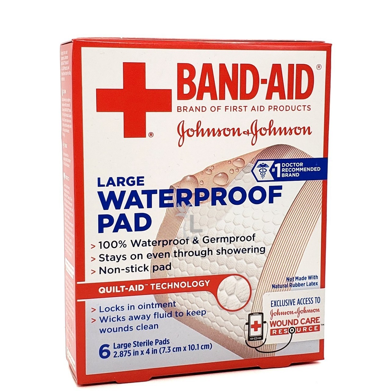 BAND-AID WATERPROOF PAD 6pc