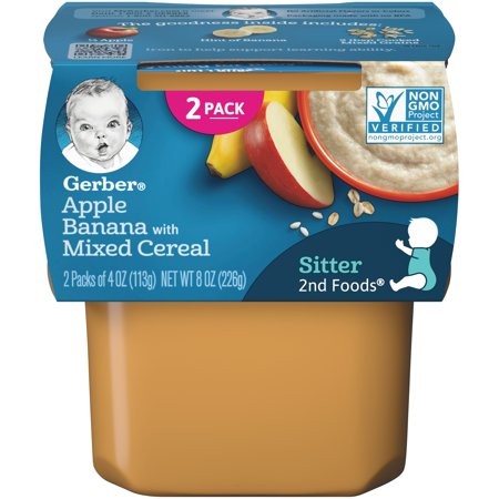 GERBER 2 CEREAL APPLE BAN MIX 2x113g