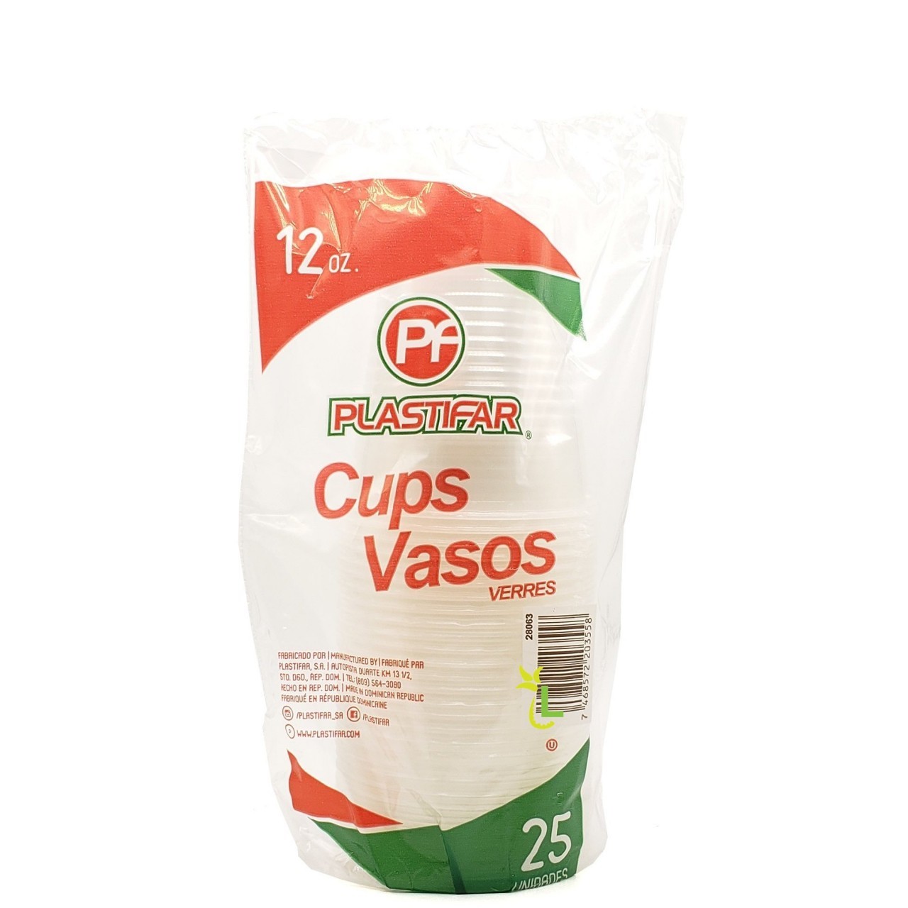 PLASTIFAR PLASTIC CUP 25x12oz