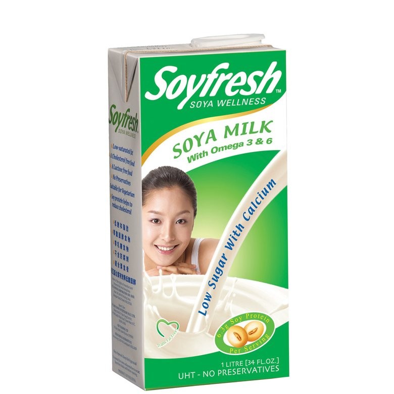 SOYFRESH SOYA MILK OMEGA L/SUGAR 1L