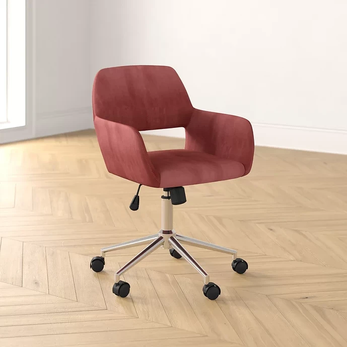 Elliana Velvet Task Chair - Pink