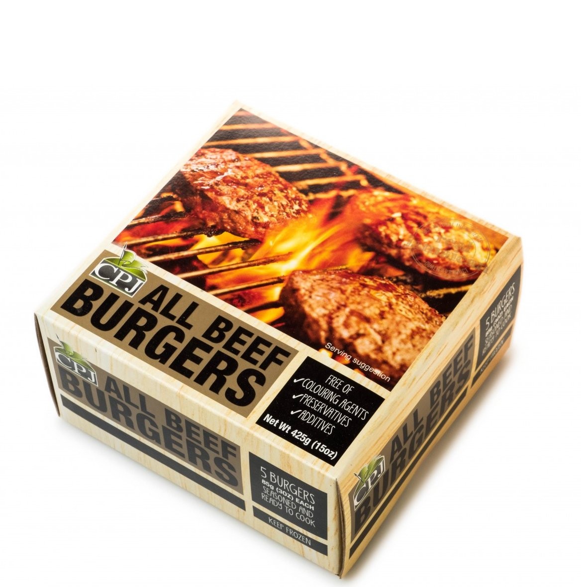 CPJ BURGERS BEEF 425g