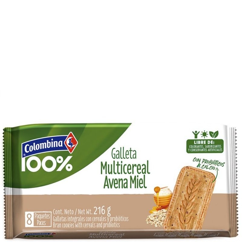 COLOMBINA COOKIES OAT & HONEY 216g