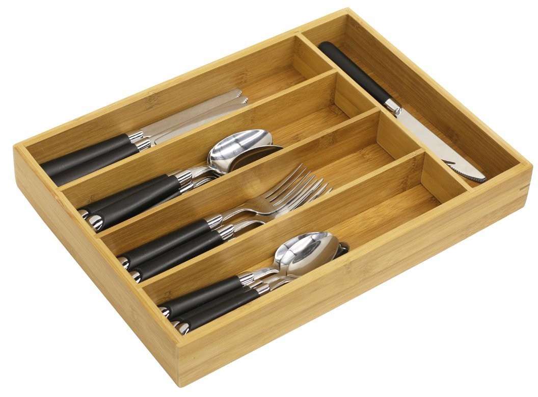 Home Basics CT01009 Cutlery Tray Bamboo