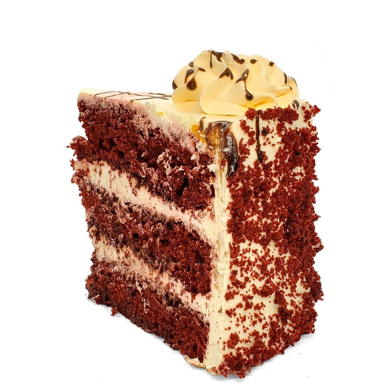 CAKE ROUND RED VELVET SLICE 1ct